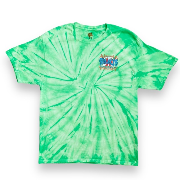 Hanes Tops - Hanes Sharky's Panama City green tie dye graphic short sleeve tee, Sz L